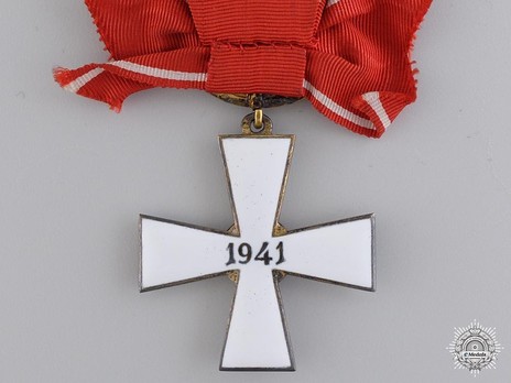 Order of the Cross of Liberty, Military Division, II Class Commander (1941) Reverse
