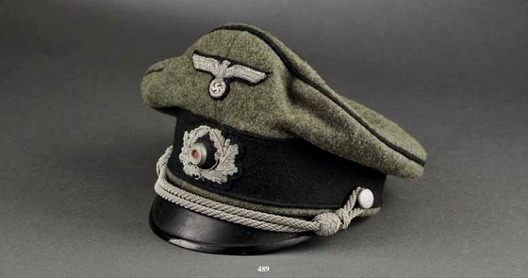 German Army Engineer Officer's Old Style Visor Cap Profile