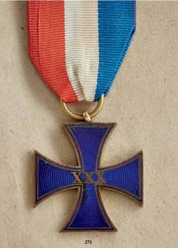Military Long Service Decoration, Gold Cross for 30 Years Obverse