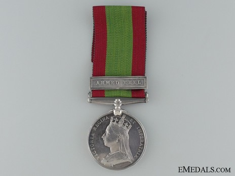 Silver Medal (with "AHMED KHEL" clasp) Obverse