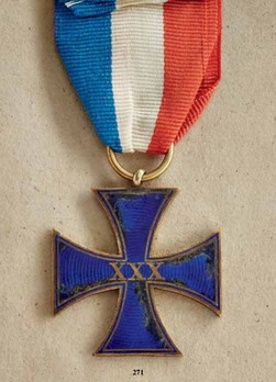 Military Long Service Decoration, Gold Cross for 30 Years Reverse