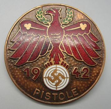 Tyrolean Marksmanship Gau Achievement Badge, Type V, for Pistol Obverse
