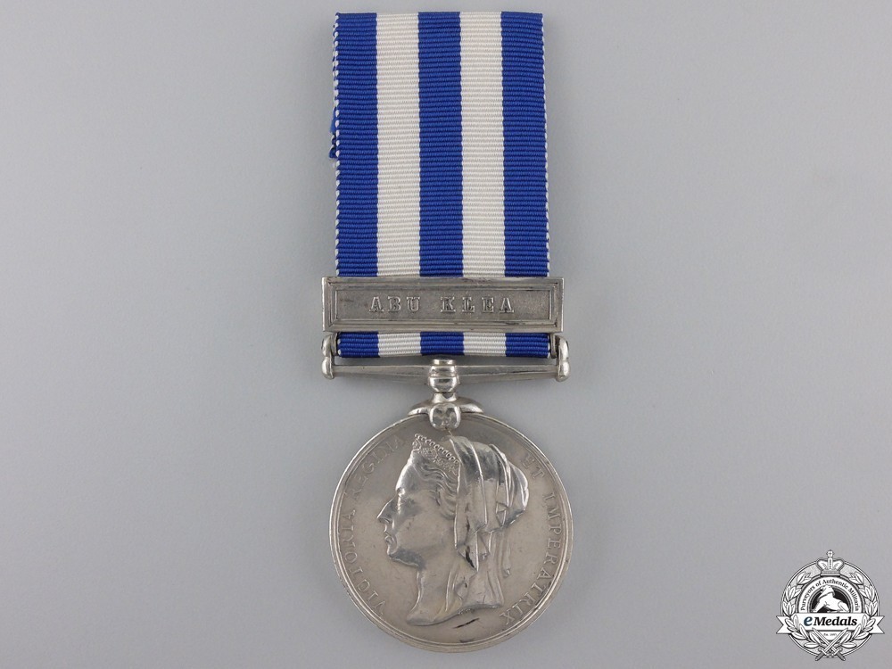 Silver medal with abu klea clasp obverse