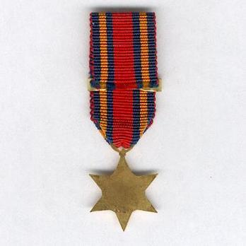 Miniature Bronze Medal (with "PACIFIC" clasp) Reverse