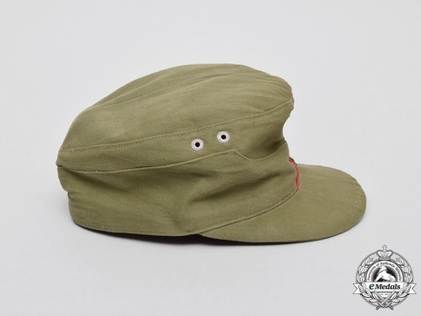 German Army Staff NCO/EM's Tropical Visored Field Cap M43 with Soutache Right Side