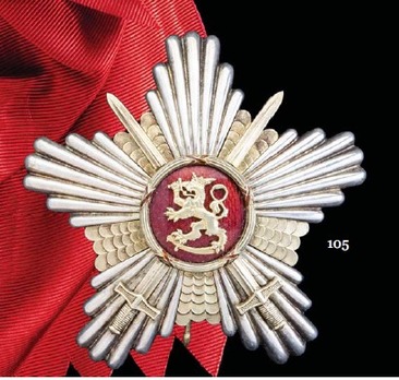 Order of the Lion of Finland, Military Division, Commander Grand Cross Breast Star