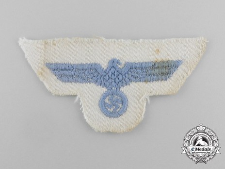 Kriegsmarine Blue On White Cloth Cap Eagle Insignia Obverse