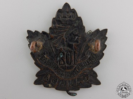 102nd Infantry Battalion Other Ranks Cap Badge Reverse