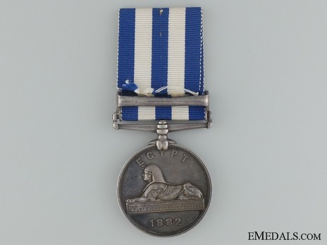 Silver Medal (with "ALEXANDRIA 11TH JULY" clasp) Reverse