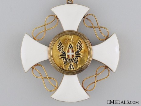 Order of the Crown of Italy, Grand Officer's Cross Reverse