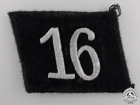 Allgemeine SS 16th Standarte Unit Collar Tab Obverse