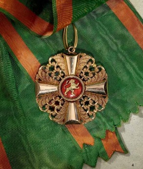 Order of the Zähringer Lion, Grand Cross (with diamonds) Reverse