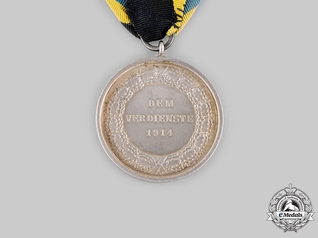 General Honour Decoration, Civil Division, Silver Medal (for merit 1914, in silver) Reverse