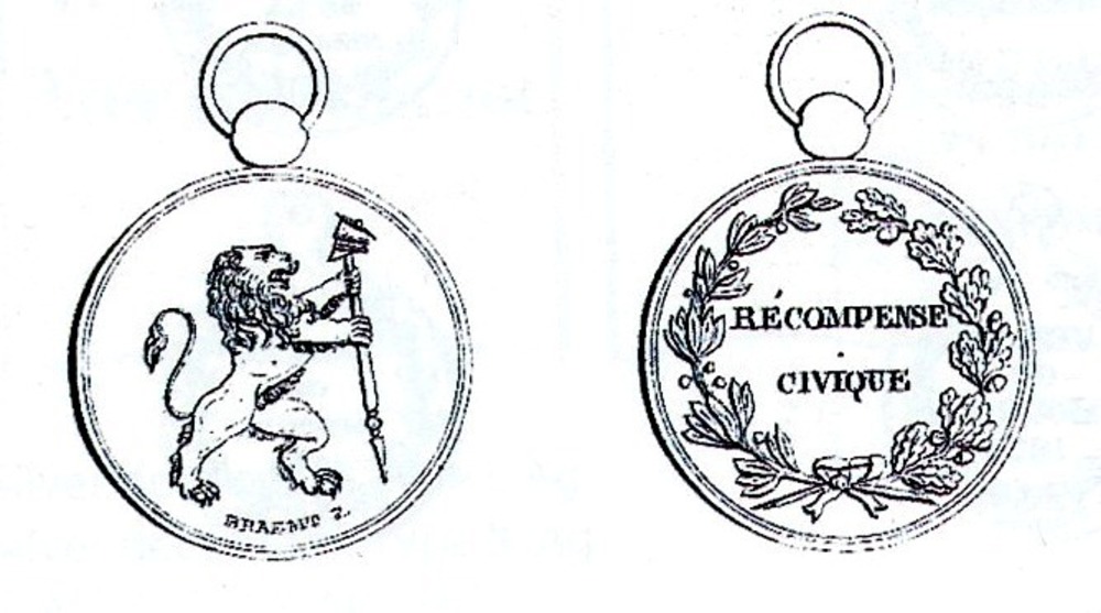 Gold medal obverse and reverse