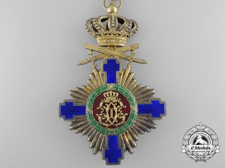 The Order of the Star of Romania, Type I, Military Division, Grand Officer's Cross Reverse