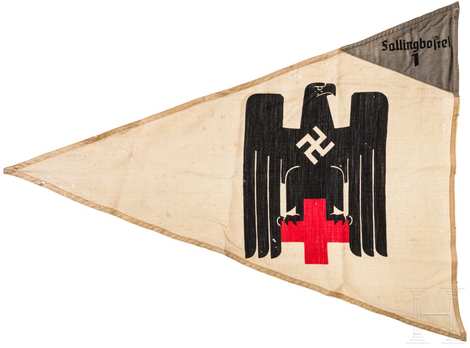 German Red Cross Bereitschaften Pennant Reverse