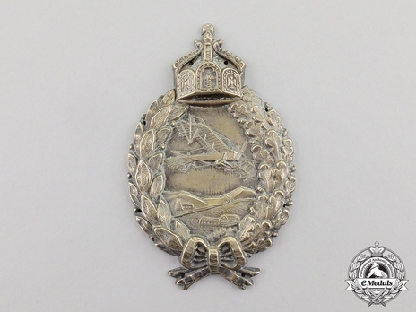 Pilot Badge, by Unknown Maker (in silvered brass, hollow) Obverse