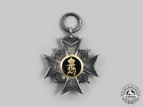Princely Honour Cross, Military Division, III Class Cross Miniature Reverse