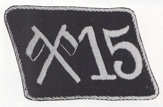 Allgemeine SS 15th Cavalry Regiment Unit Collar Tab Obverse