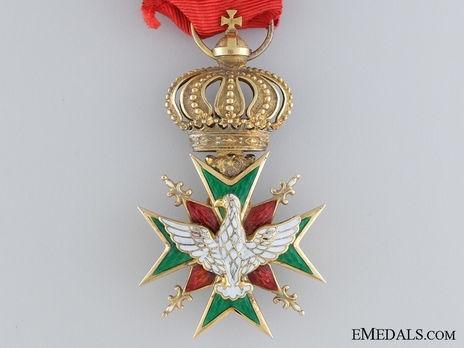 Order of the White Falcon, Type II, Civil Division, I Class Knight Obverse