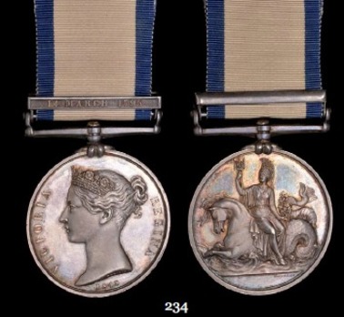 Naval General Service Medal, Silver Medal (with "14 MARCH 1795" clasp)