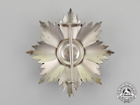 Order of the Romanian Crown, Type I, Civil Division, Grand Cross Breast Star Reverse