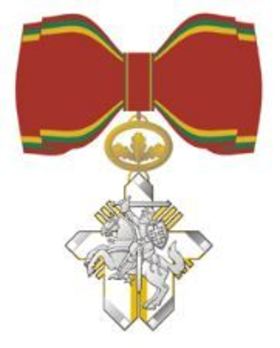  Order for Merits to Lithuania, Commander's Cross (for Women, for Humanitarian Aid) Obverse