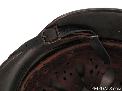 German Army Steel Helmet M40 (Double Decal version) Strap Detail
