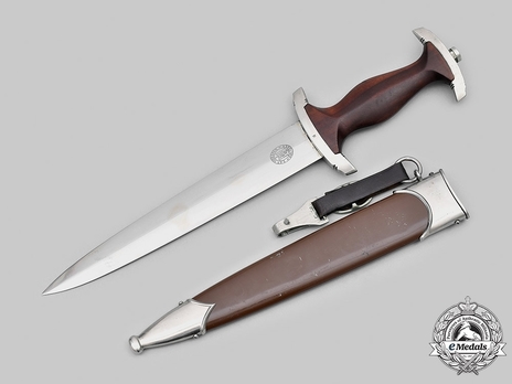 SA Standard Service Dagger by E. & F. Hörster (maker marked) Reverse with Scabbard