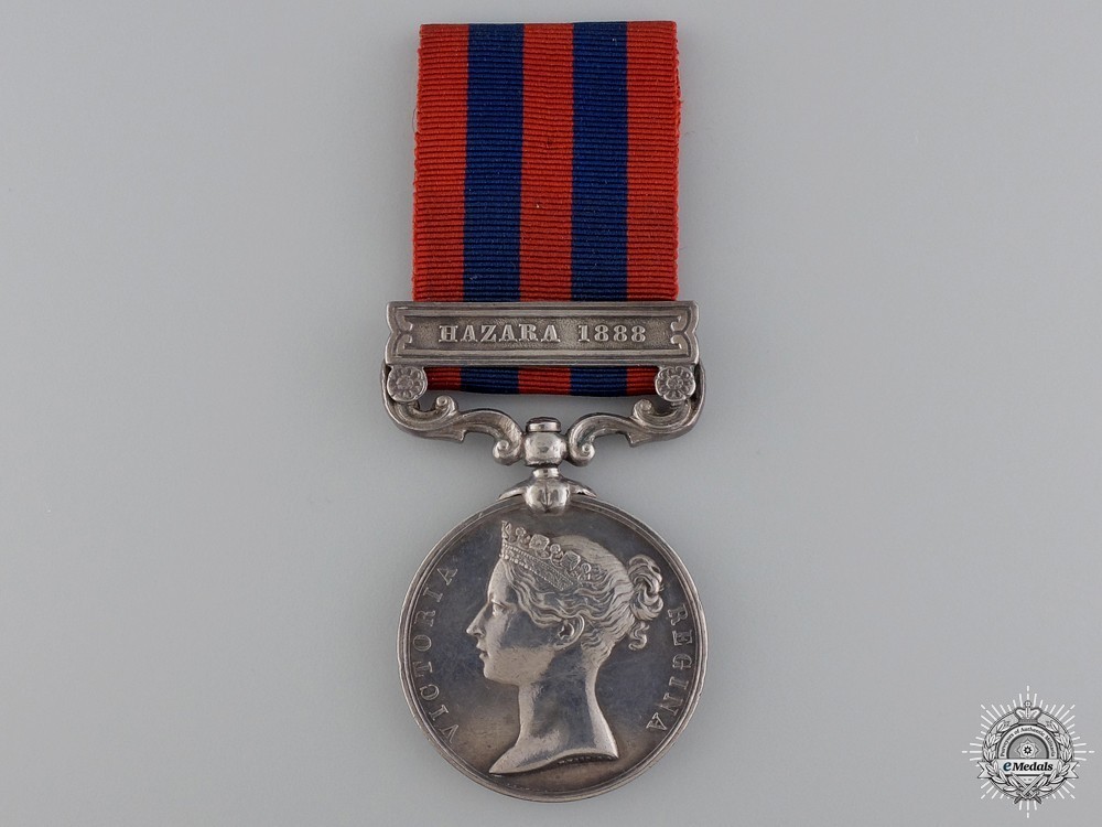 Silver medal hazara 1888 obverse