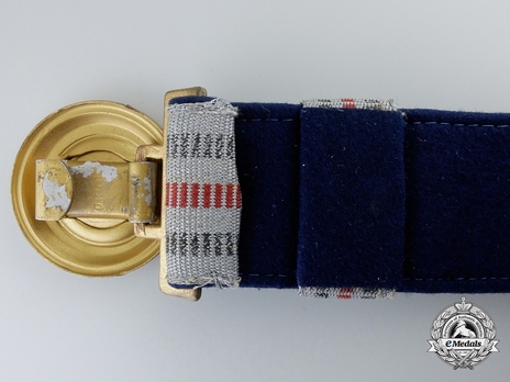 German Police 1st Pattern Brocade Dress Belt Strap Reverse