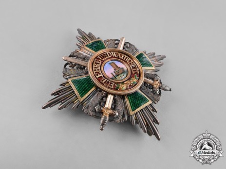 Order of the Zähringer Lion, Commander Breast Star with Swords Obverse