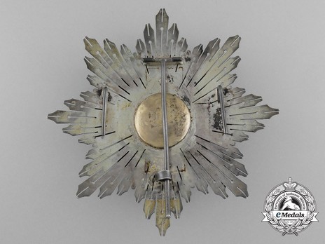 2nd Class Breast Star (white distinction) (with Fleur de Lys and Royal Crown) (Silver and Silver gilt) Reverse