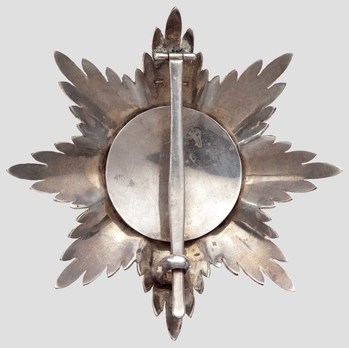 Order of St. Anne I & II, Type II, Civil Division, Class Breast Star (with Imperial Crown)Reverse