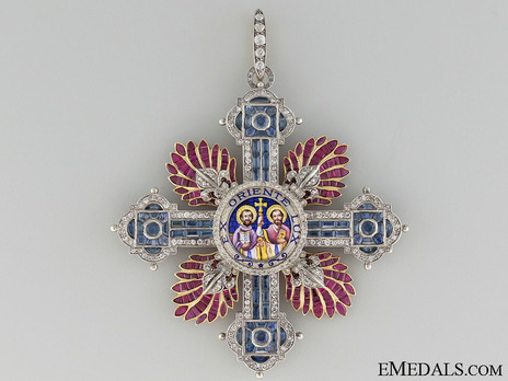 Order of Saints Cyril and Methodius, Cross (with brilliants) Obverse