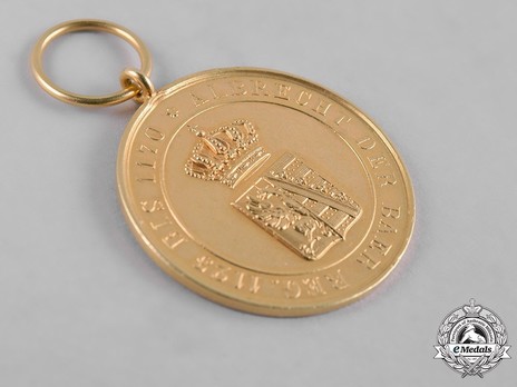 Order of Albert the Bear, Gold Medal of Merit (in gold) Reverse