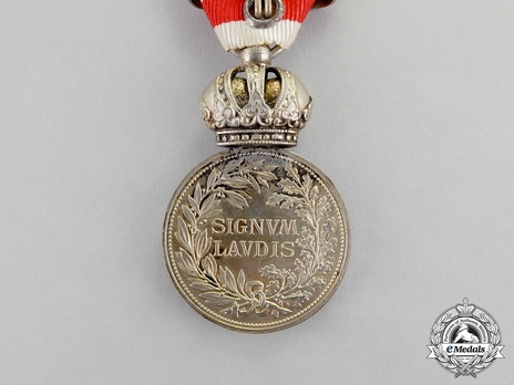 Military Merit Medal "Signum Laudis", Franz Joseph, Silver Medal (with three clasps, c.1917) Reverse
