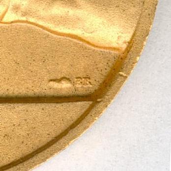Gilt Medal (stamped "CH. FAVRE-BERTIN," 1939-1953) (Bronze gilt by Monnaie de Paris) Reverse Detail