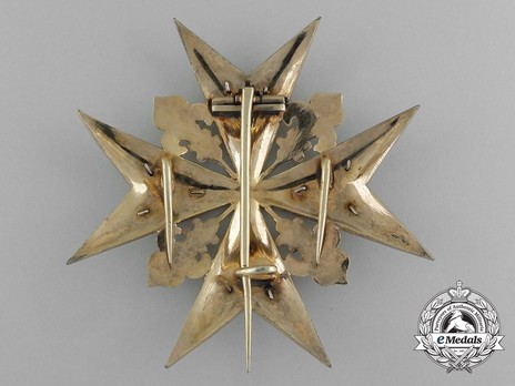 Military Order of Saint Stephen, Type II, Commander Breast Star (Maltese Cross) Reverse