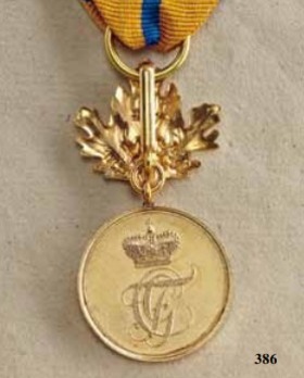 Schwarzburg Duchy Honour Cross, Gold Medal (with oak leaves) Reverse
