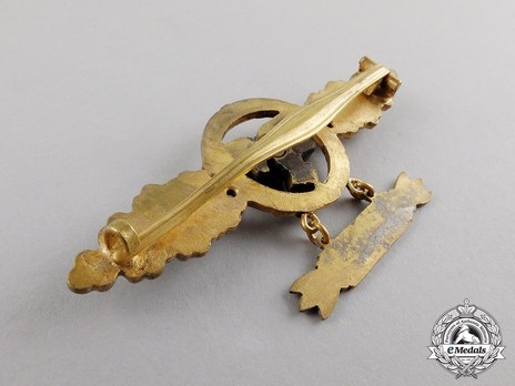 Transport & Glider Clasp, in Gold (with "200" pendant) Reverse