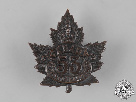 53rd Infantry Battalion Other Ranks Cap Badge Obverse