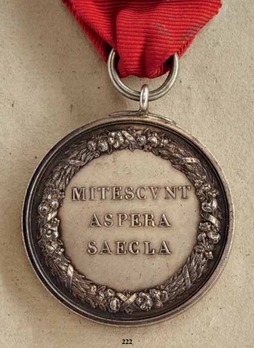Merit Medal "MITESCVNT ASPERA SAECLA", in Silver Reverse