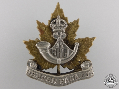 Royal Hamilton Light Infantry Officers Cap Badge Obverse