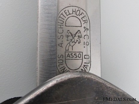 German Army ASSO-made Officer’s Dagger Maker Mark