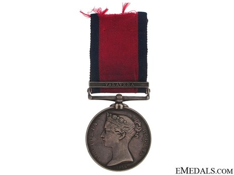 Silver Medal (with "TALAVERA" clasp) Obverse