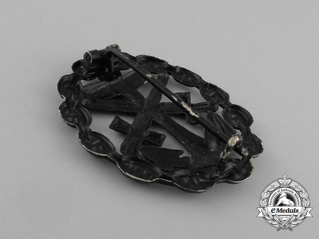 Naval Wound Badge, in Black (cut-out) Reverse