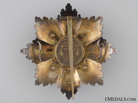 Grand Cross Breast Star (with stars by G. Wolfers, Bruxelles) Reverse