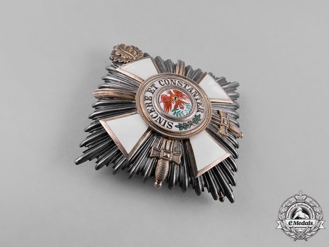 Order of the Red Eagle, Type V, Military Division, II Class Breast Star (with oak leaves) Obverse
