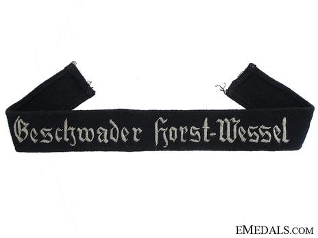Luftwaffe Geschwader Horst Wessel Cuff Title (Officer version) Obverse